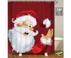 Shower Curtain 180cm(W) X 200cm(L) Only Smiling Santa