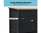 Levede Chest of 5 Drawers Storage Cabinet Dresser Lowboy Organizer Suede Drawer
