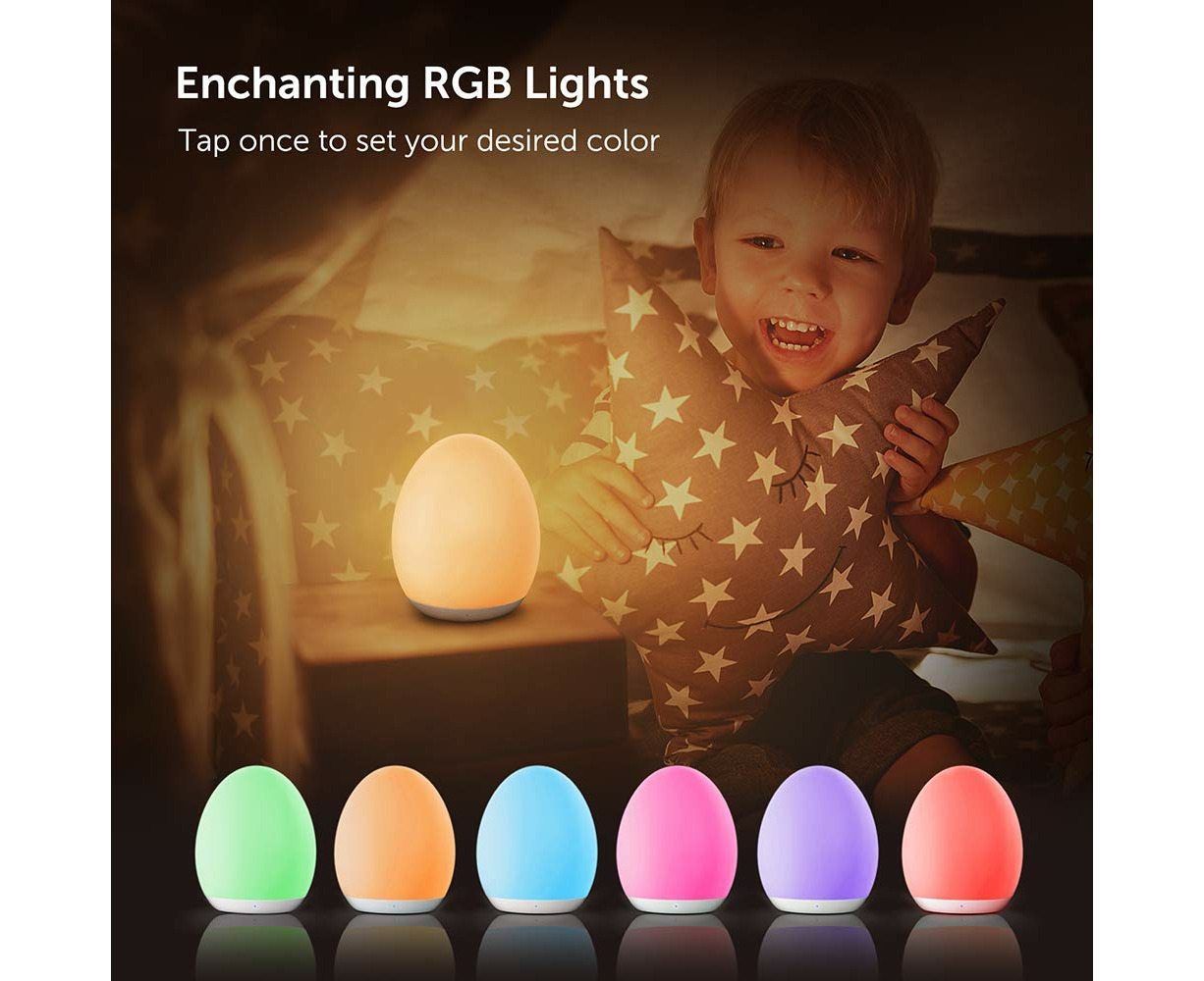 VAVA EGG Night Light for Kids Baby Silcone Night Light LED Nursery
