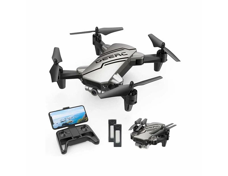 DEERC D20 Mini Drone for Kids with 720P HD FPV Camera Remote Control 2 Batteries