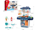 CUTE STONE Little Kitchen Playset Kids Play Sink Dessert Shelf Toy Running Water