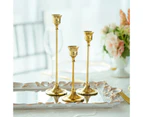 3/5PCS Set Decorative Candle Holders Wedding Candlesticks for Candles Decorations Metal Gold Black Tall for Table Home Decor—black