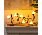 Metal candle holder home decor accessories Christmas Candlesticks for candles Decorative chandeliers candle wedding centerpieces—Orange