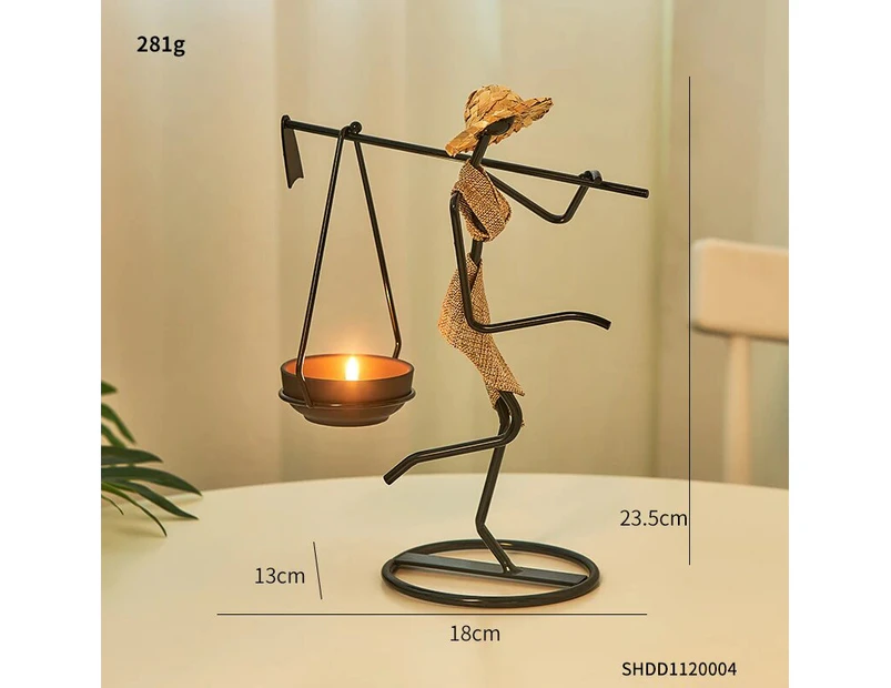 Metal candle holder home decor accessories Christmas Candlesticks for candles Decorative chandeliers candle wedding centerpieces—Light yellow