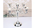 IMUWEN Silver/Gold/Bronze/Black Metal Pillar Candle Holders Candlestick Wedding Stand For Mariage Home Decor Candelabra Stand—Single Bronze