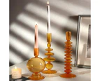 Glass Candle Holders Home Decor Small Vase Home Decoration Accessories Candlestick Holders European Style Wedding Decoration—C-transparent