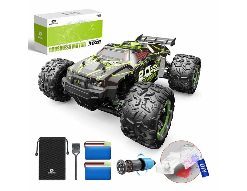 DEERC 302E RC Car High Speed Remote Control Car 1:18 Scale 4WD Monster Truck