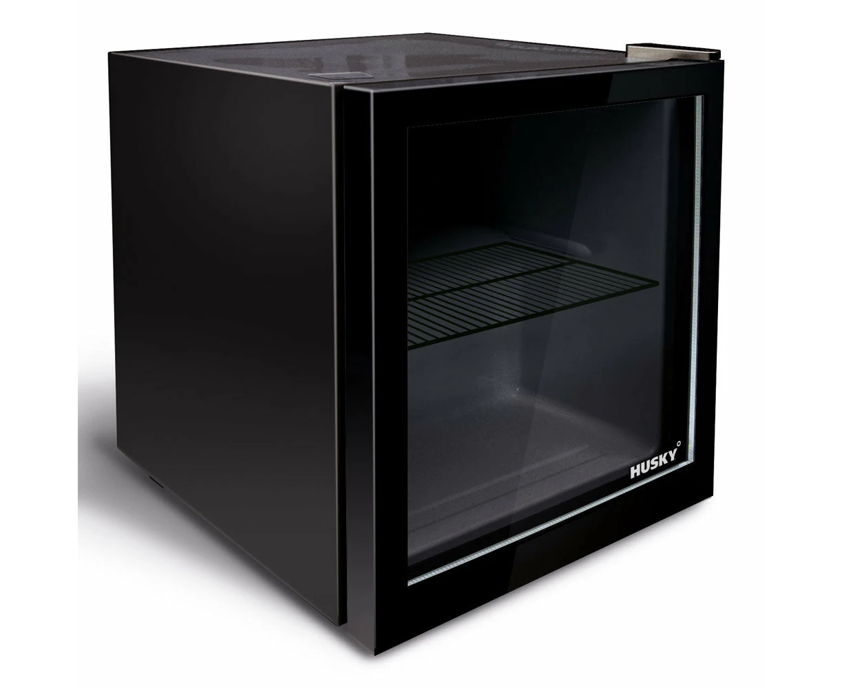 Husky 48L Mini Glass Door Bar Fridge in Black (CKK48-241-BK-AU.1)