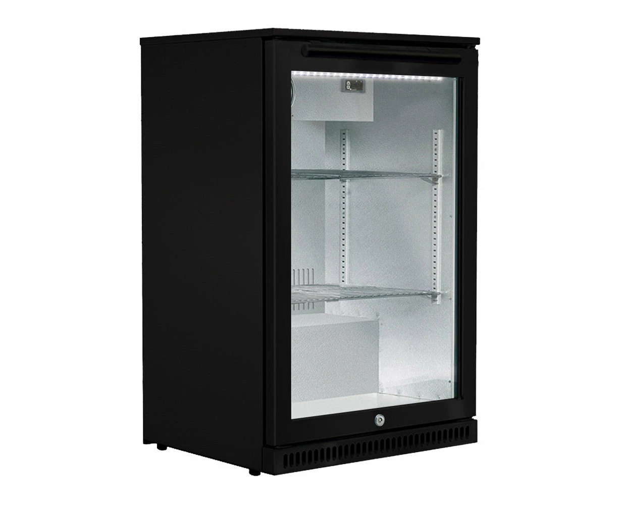 Smart 118L Outdoor Drinks Chiller With Heated Glass Door in Black (SMA1840BLK)