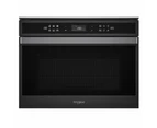 Whirlpool W-Collection 40L Built-In Black S/Steel Microwave Oven with Crisp & Steam (W6 MWBSOC)