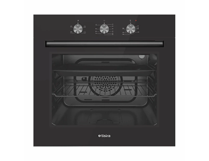 Tisira 60cm 66L 4-Cooking Function Built-In Oven in Black (TOT644BE)