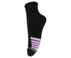 Underworks Women's Sport Mid Crew Socks 3-Pack - Black/Multi