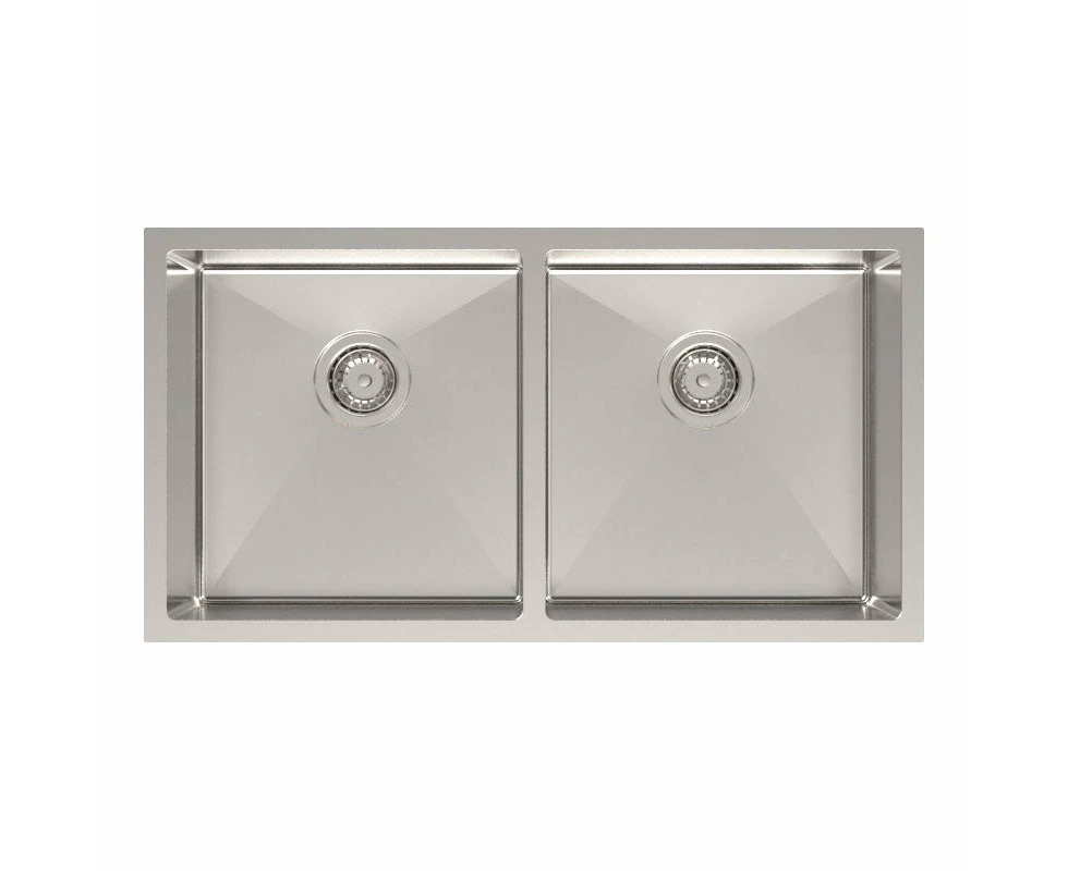 Tisira 80cm Double Bowl Stainless Steel Kitchen/Laundry Sink (TSSR807)