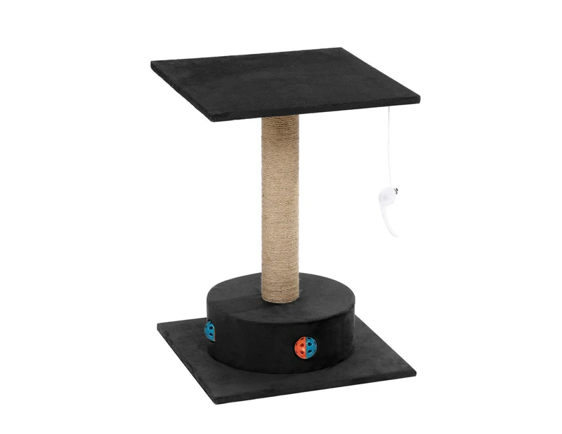 CAT ACTIVITY TOWER w/ Sisal Scratching Post Interactive Playground Bells Mouse Toy Elevated Cat Condo Tree Tower with Hammock Bed and Scratching Post