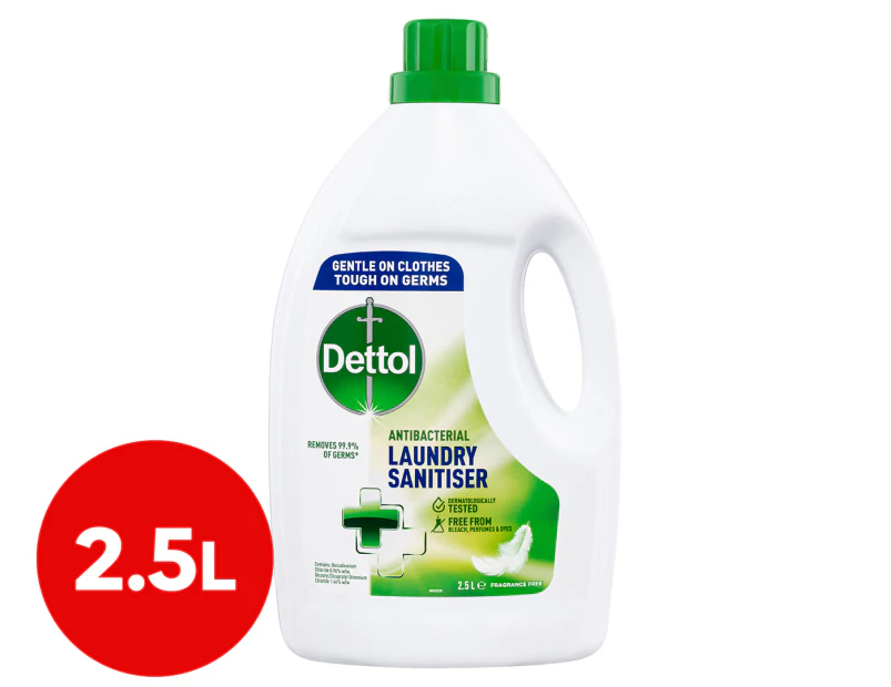 Dettol Antibacterial Laundry Sanitiser Fragrance-Free 2.5L