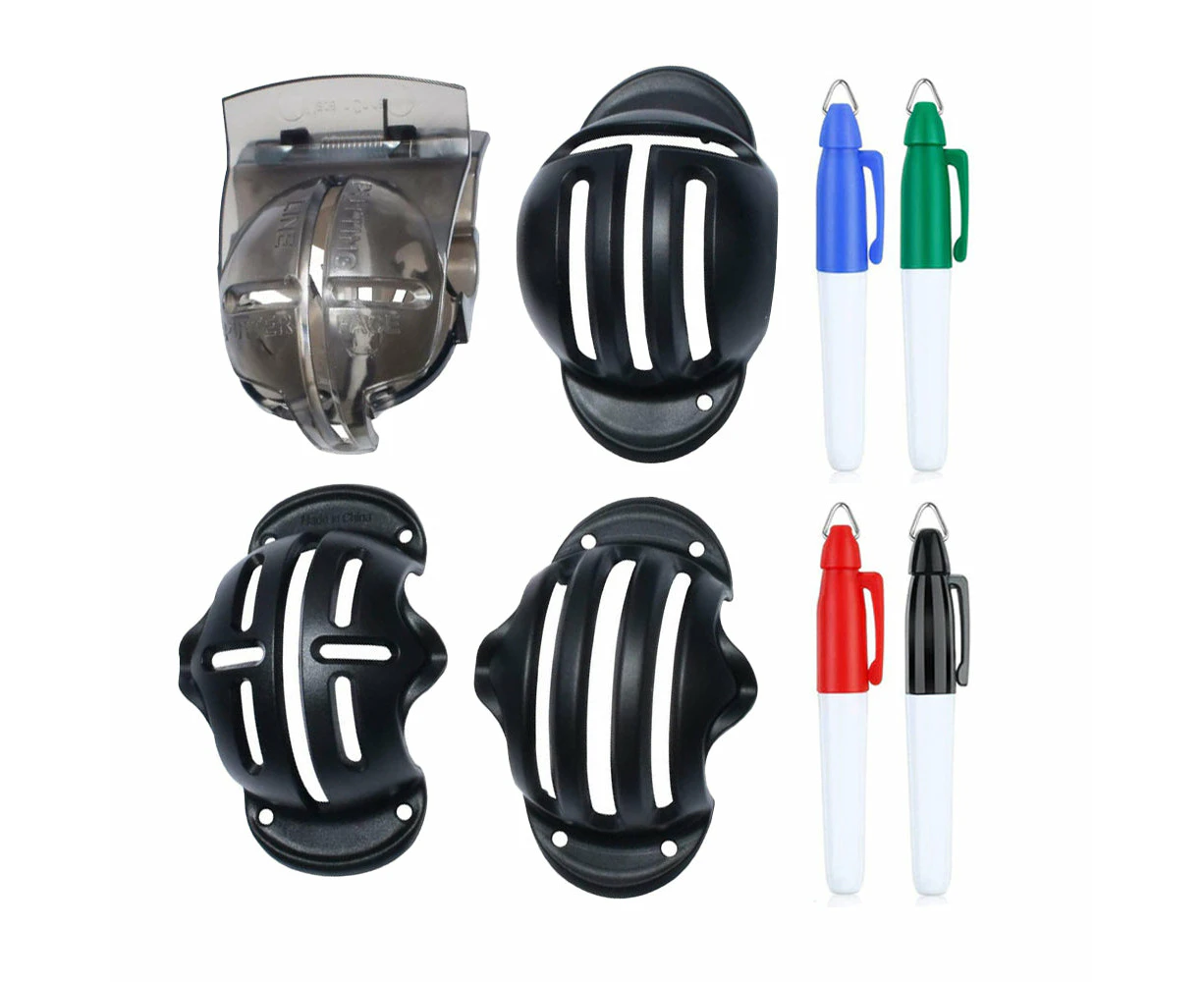 4Pcs Golf Ball Marking Stencils with 4 Colors of Golf Ball Markers Golf Ball Line Marker Tool