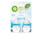 2pc Airwick Essentials Light & Fresh Sea Mist/Blue Minerals Refill For Diffuser