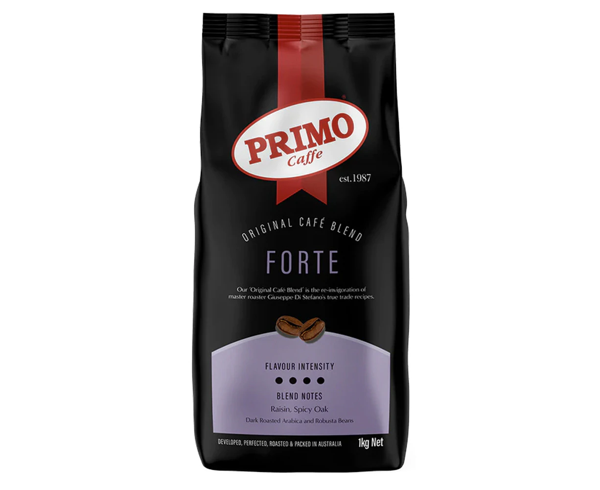 Primo Caffe Original Cafe Blend Dark Roasted Rasin/Oak Forte 1kg Coffee Beans