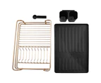 Gold & black Kitchen sink Dish Rack Cup Plates Drying Drainer Rack Storage 1 Tier