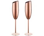 2pcs Champagne Glass 200ml luxury Stainless Steel Cocktail Glasses Drinkware Cups Rose & Gold