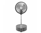 Grey Portable Folding USB Charging Fan Cooler Humidifier with Night Light Rechargeable Fan