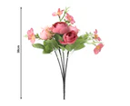Minbaeg Artificial Flower Realistic Camellia Buds Fake Flower Wedding Simulation Flower Living Room Supply-Pink