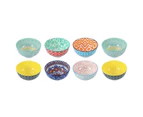 8 x Lemon & Lime Moroccan Deco 11.5cm Ceramic Rice Soup Serving Bowl Round Asstd