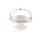 Guzzini Tiffany 30cm Plastic Small Cake Stand Display Storage w/Dome Cover White