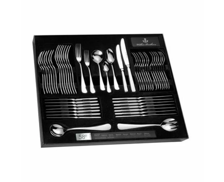 Wilkie Brothers Edinburgh 58 Piece Cutlery Set- Stainless Steel -99504