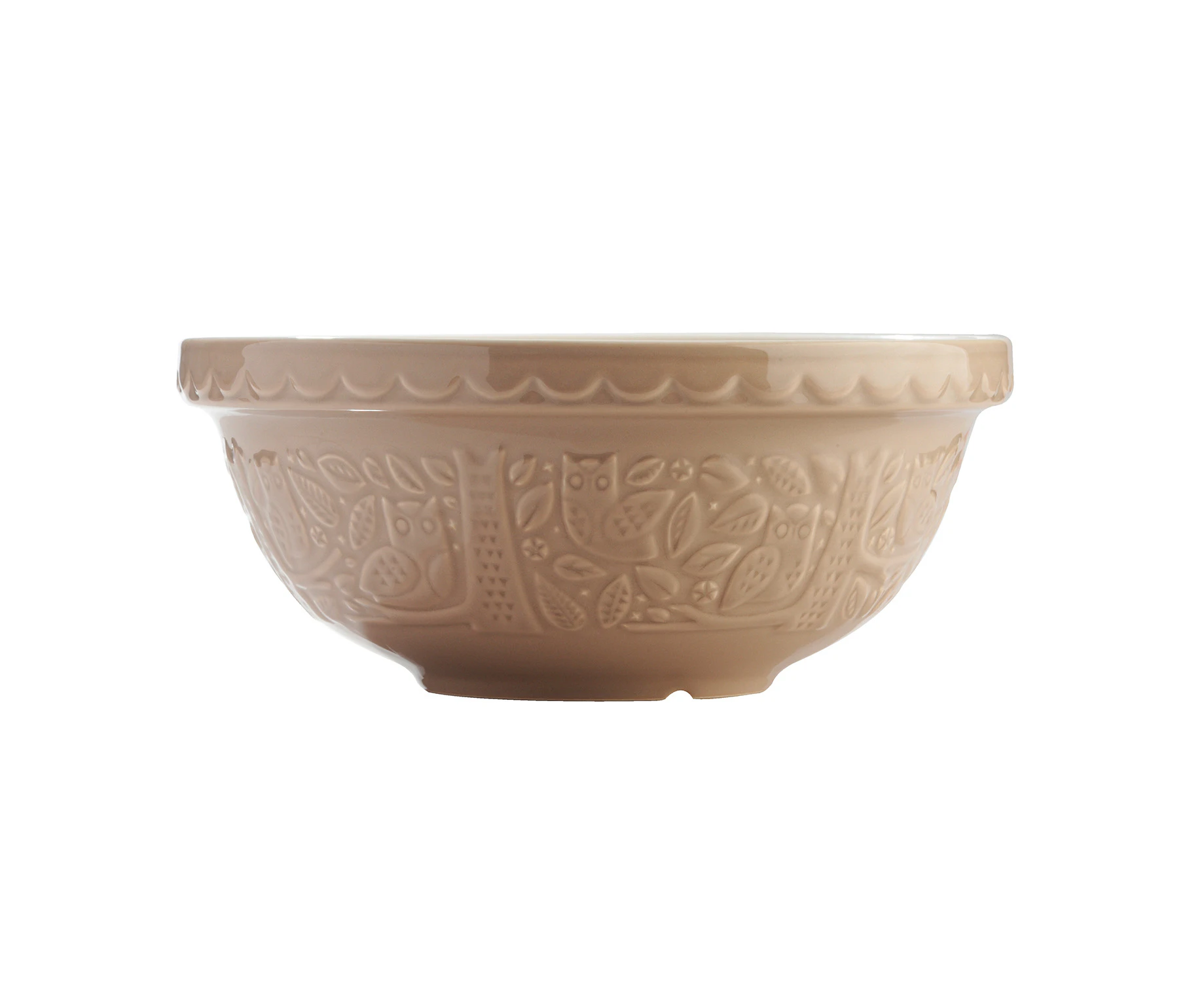 In The Forest Owl Stone Mixing Bowl