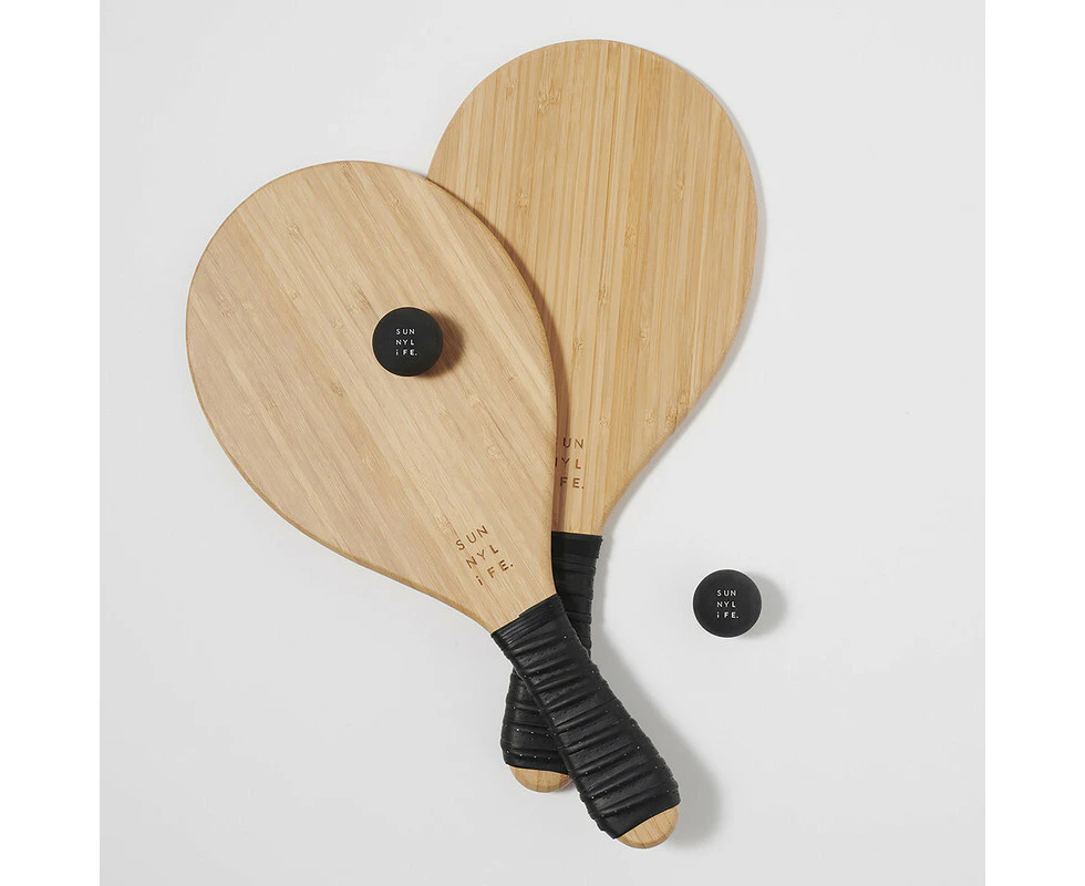 Sunnylife Bamboo Paddles and Squash Balls