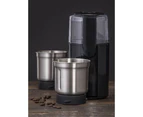 Leaf & Bean 2 In 1 Electric Coffee & Spice Grinder Set Black/Stainless Steel