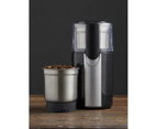 Leaf & Bean 2 In 1 Electric Coffee & Spice Grinder Set Black/Stainless Steel