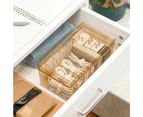 Biwiti 6 Compartments Data Cable Management Box Power Cord Organizer Box Charger Storage Box with Lid -Brown