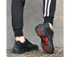 Hot Steel Toe Safety Shoes Female Prevent Smash Anti-Slip Work Shoes Red&Black