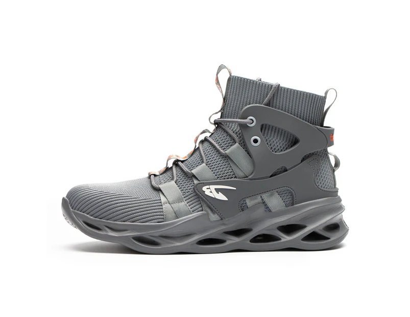 New Design Anti-Puncture Workboots Light Weight Anti-Amashing Anti-Skid Hiking Men Safety Boots For  Worker Grey