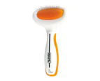 Wahl Small Slicker Brush Soft Grip for Cats & Dogs White Orange