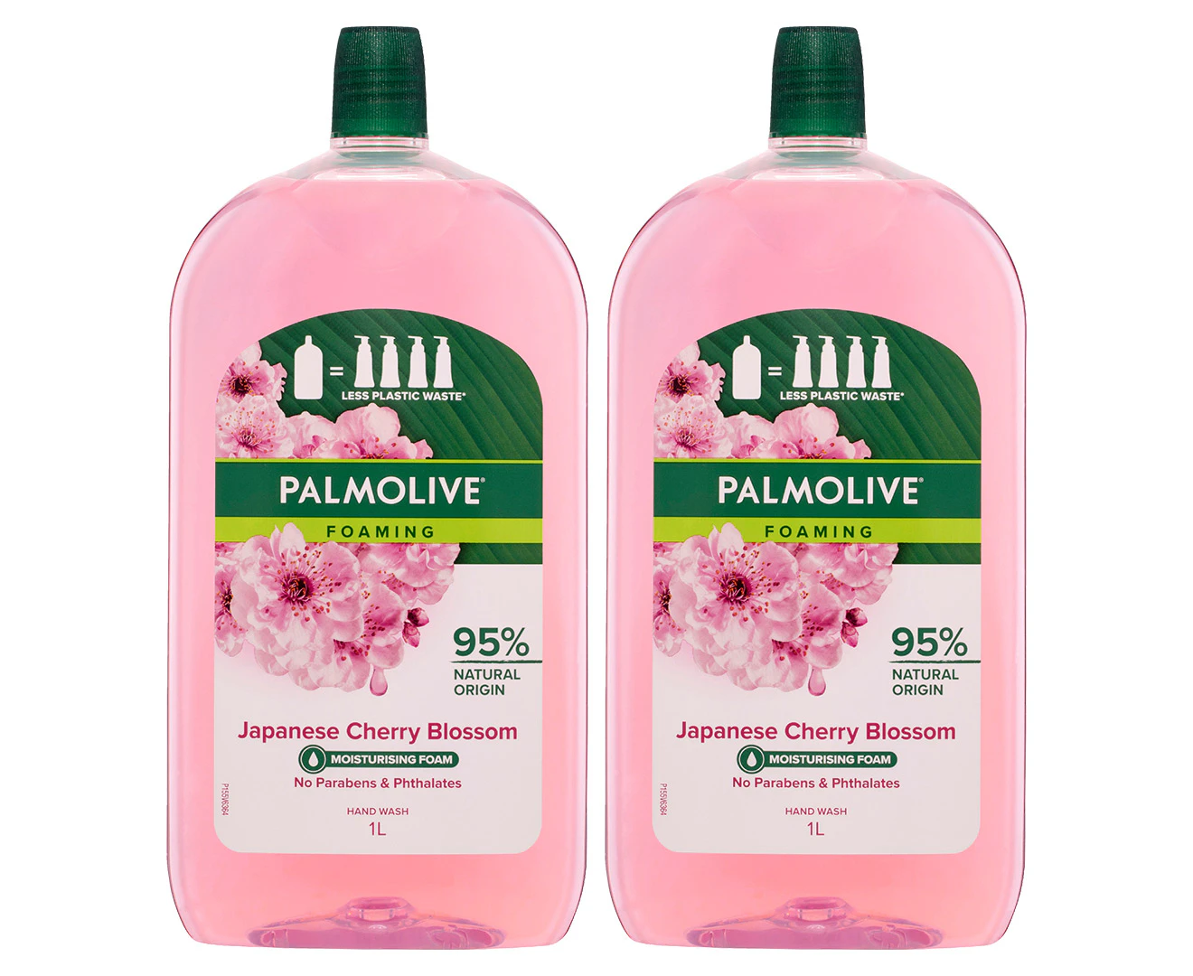 2 x Palmolive Foaming Hand Wash Refill Japanese Cherry Blossom 1L