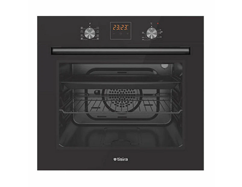 Tisira 60cm 66L 8-Cooking Function Built-In Oven in Black (TOC648BE)