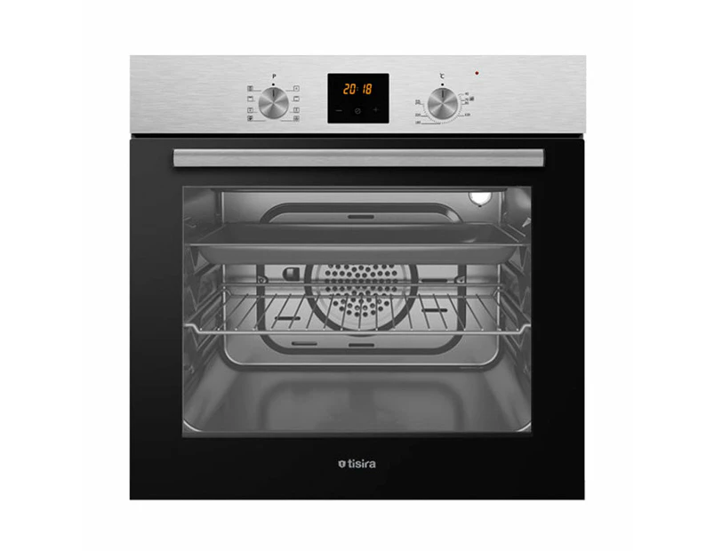 Tisira 60cm 66L 8-Cooking Function Built-In Oven in Stainless Steel (TOC648E)