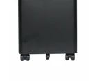 MARLO 3 Drawer Slim Mobile Pedestal Cabinet - Black