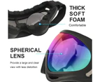 2-Pack Snow Ski Goggles, Snowboard Goggles For Men, Women, Youth, Kids, Boys Or Girls,Black