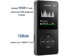 16Gb Mp3 Player -  Portable Hifi Lossless Music Player With Built-In Speaker, Fm Radio Voice Recorder For Sports Running（Blue）