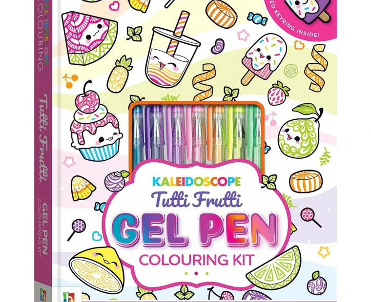 Kaleidoscope Colouring Tutti Frutti Gel Pen Colouring Kit