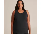 Target Curve Organic Cotton Tank Top - Black