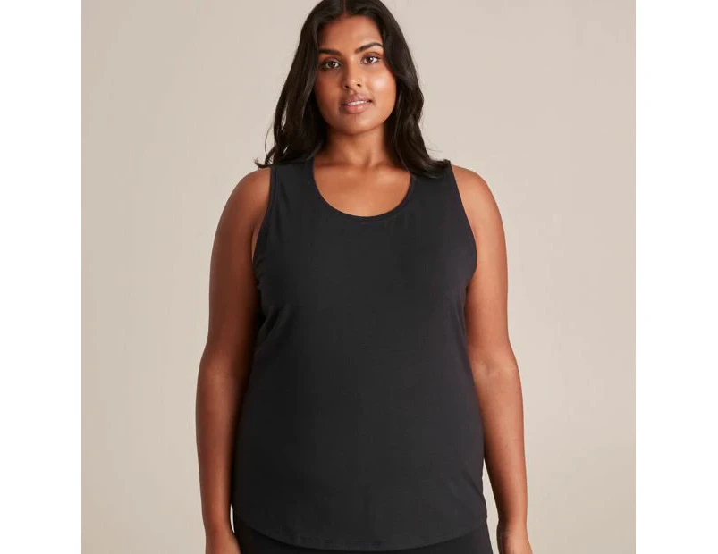 Target Curve Organic Cotton Tank Top - Black