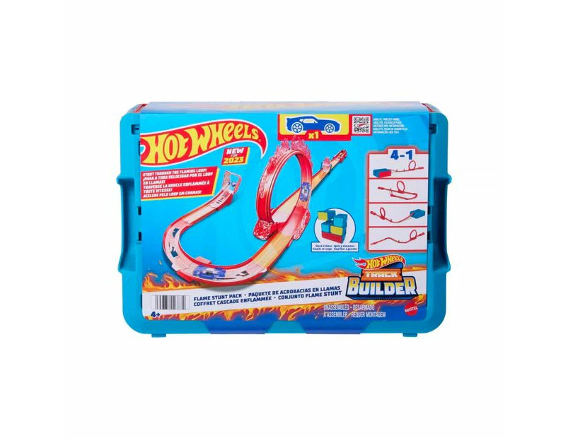 Hot Wheels Fire-Themed Track Building Set - Red