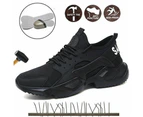 Hot Women Breathable Casual Trainers Steel Toe Caps Lightweight Safety Shoes black