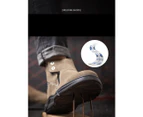 High Quality Middle Cut Suede Cowhide Upper Spark-Resistant Splash-Proof Soft Work Safety Shoes For Men Grey