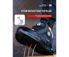 High Quality Summer Breathable Fly-Woven Shock Absorption Non-Slip Work Safety Shoes black